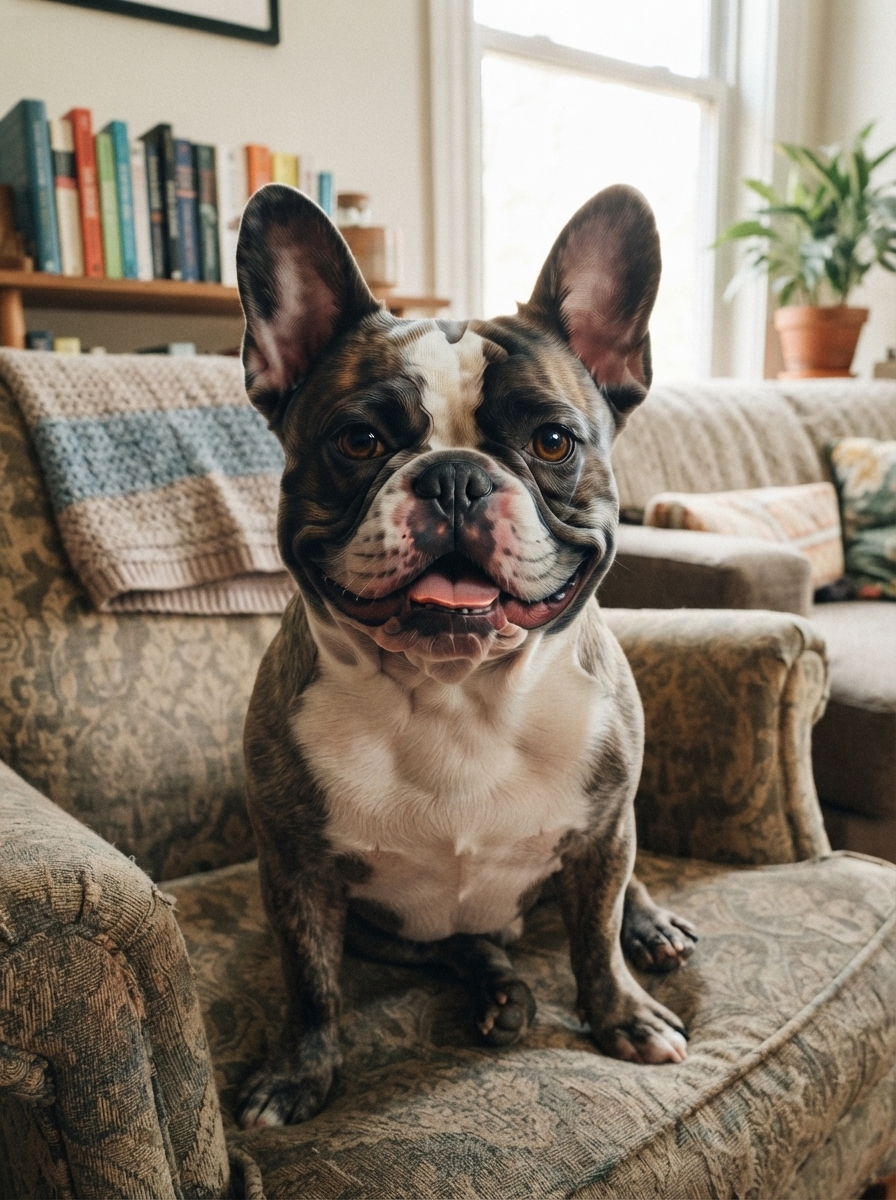 The pet photo behind the WOVEN example